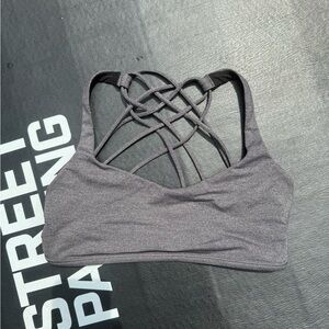Lululemon Athletica Gray Sports Bra with Strappy Back